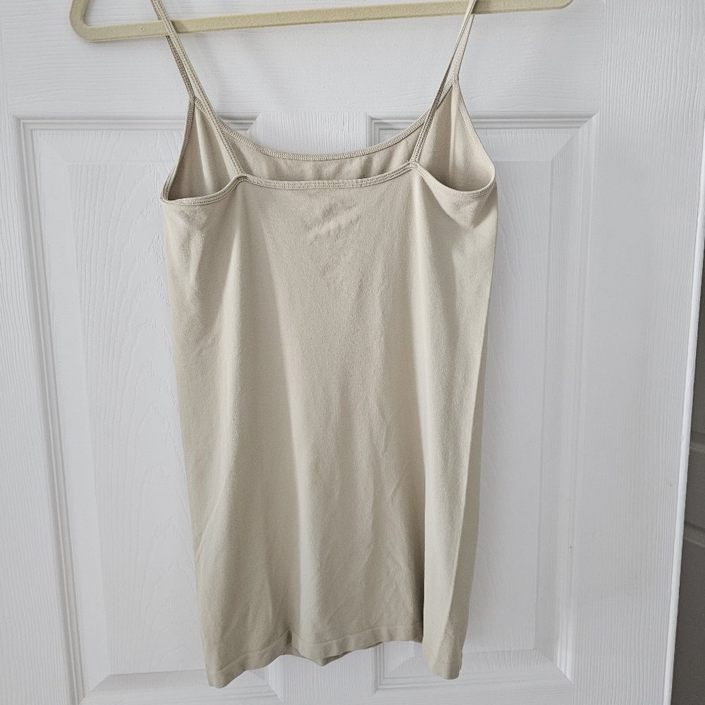 4 for $25 Beige Stretchy Spaghetti Strap Tank Top - Picture 3 of 8
